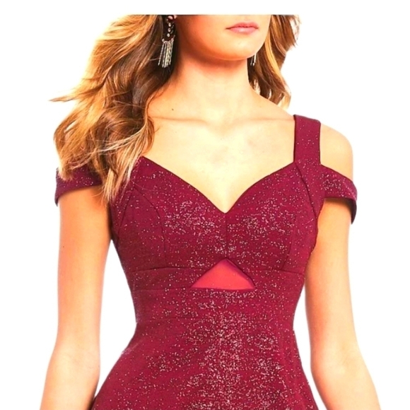 Honey and Rosie small dark red sparkle party dress - Picture 5 of 16